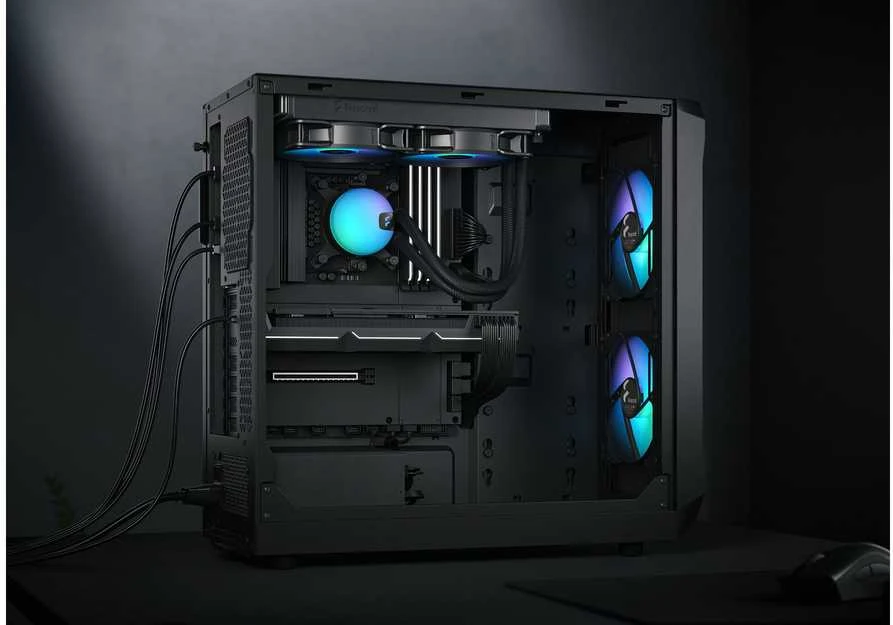 „Fractal Design“ | „Focus 2“ | Šoninis langas | RGB Juodas TG skaidraus atspalvio | Midi bokštas | ATX