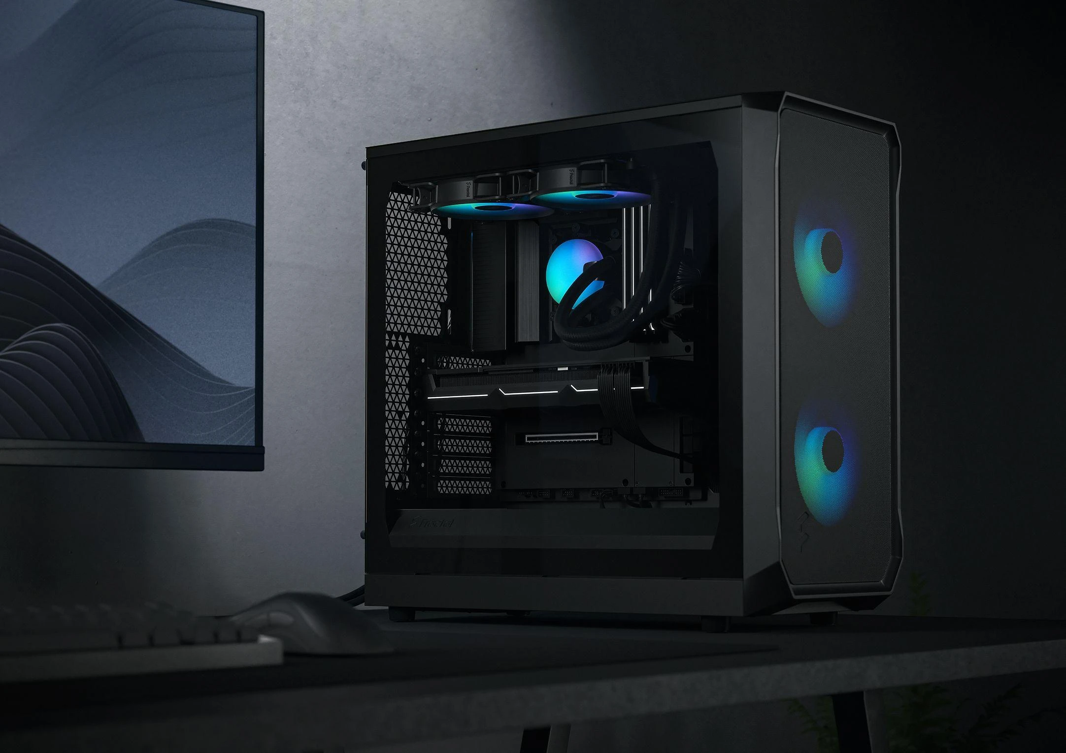 „Fractal Design“ | „Focus 2“ | Šoninis langas | RGB Juodas TG skaidraus atspalvio | Midi bokštas | ATX