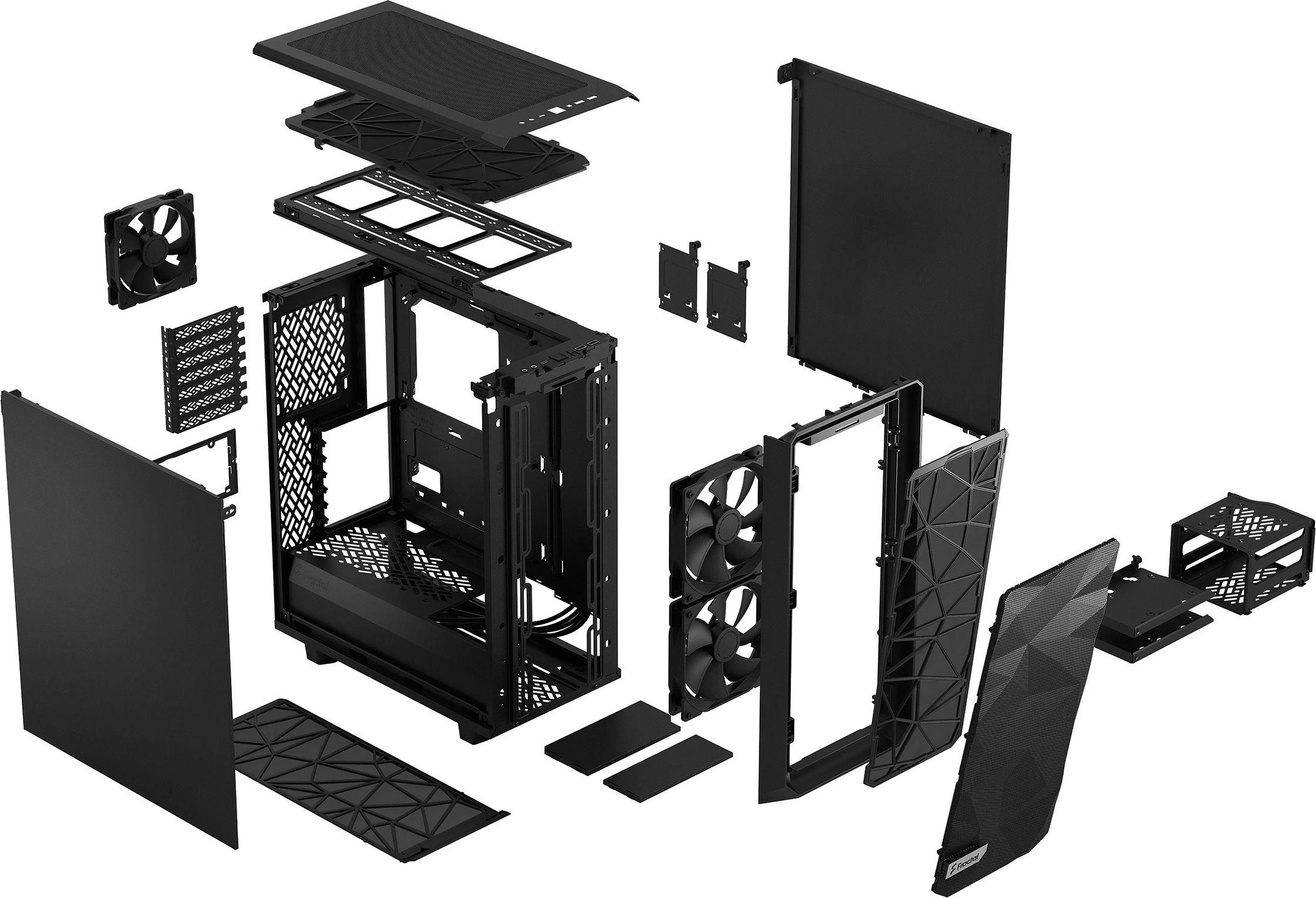 Fractal Design | Meshify 2 Compact | ATX | Juodas