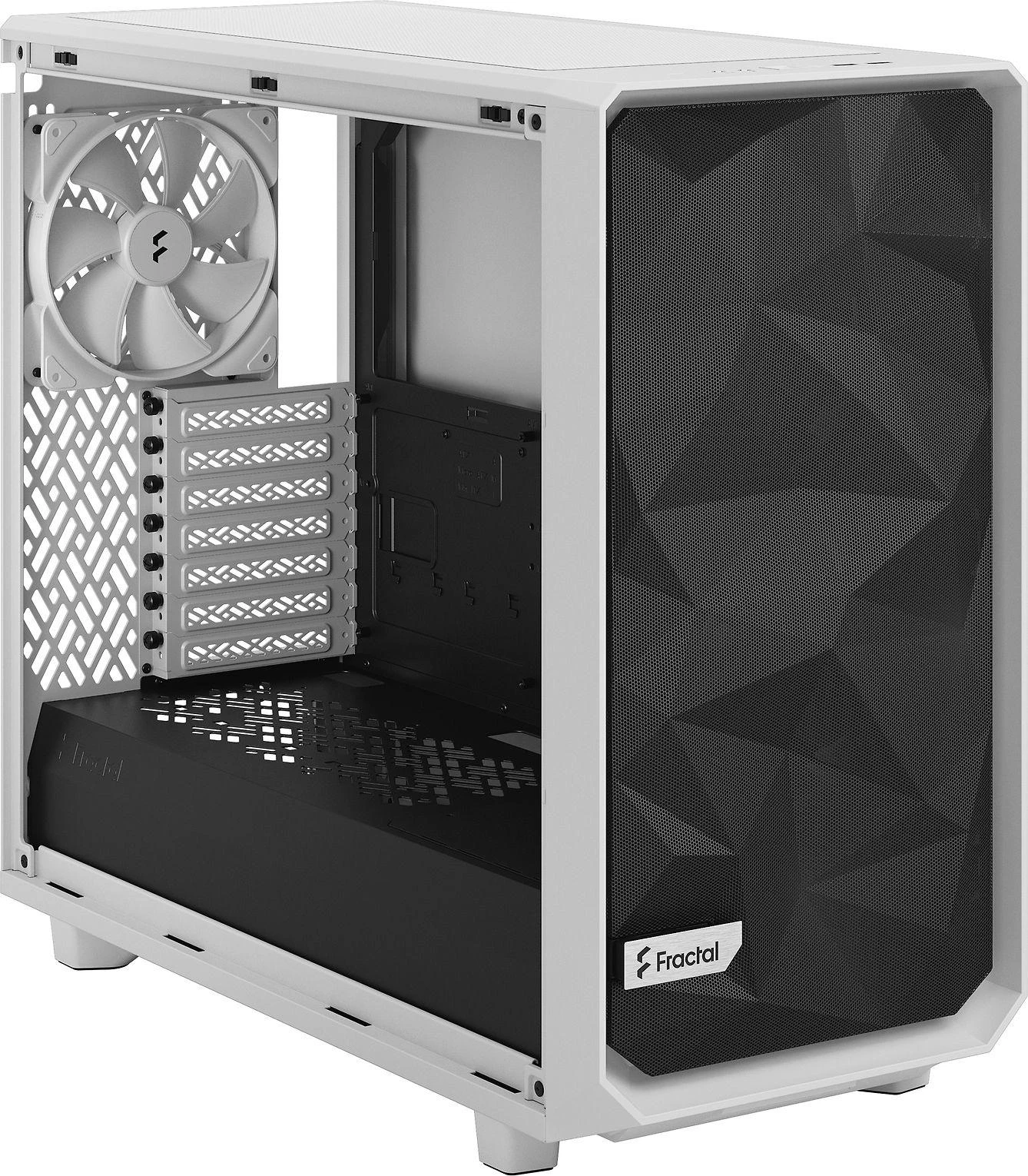 Fractal Design Fraktalų dizainas | Meshify 2 Lite TG Clear | Šoninis langas | Baltas | E-ATX | Įtrauktas maitinimo šaltinis Nr. | ATX