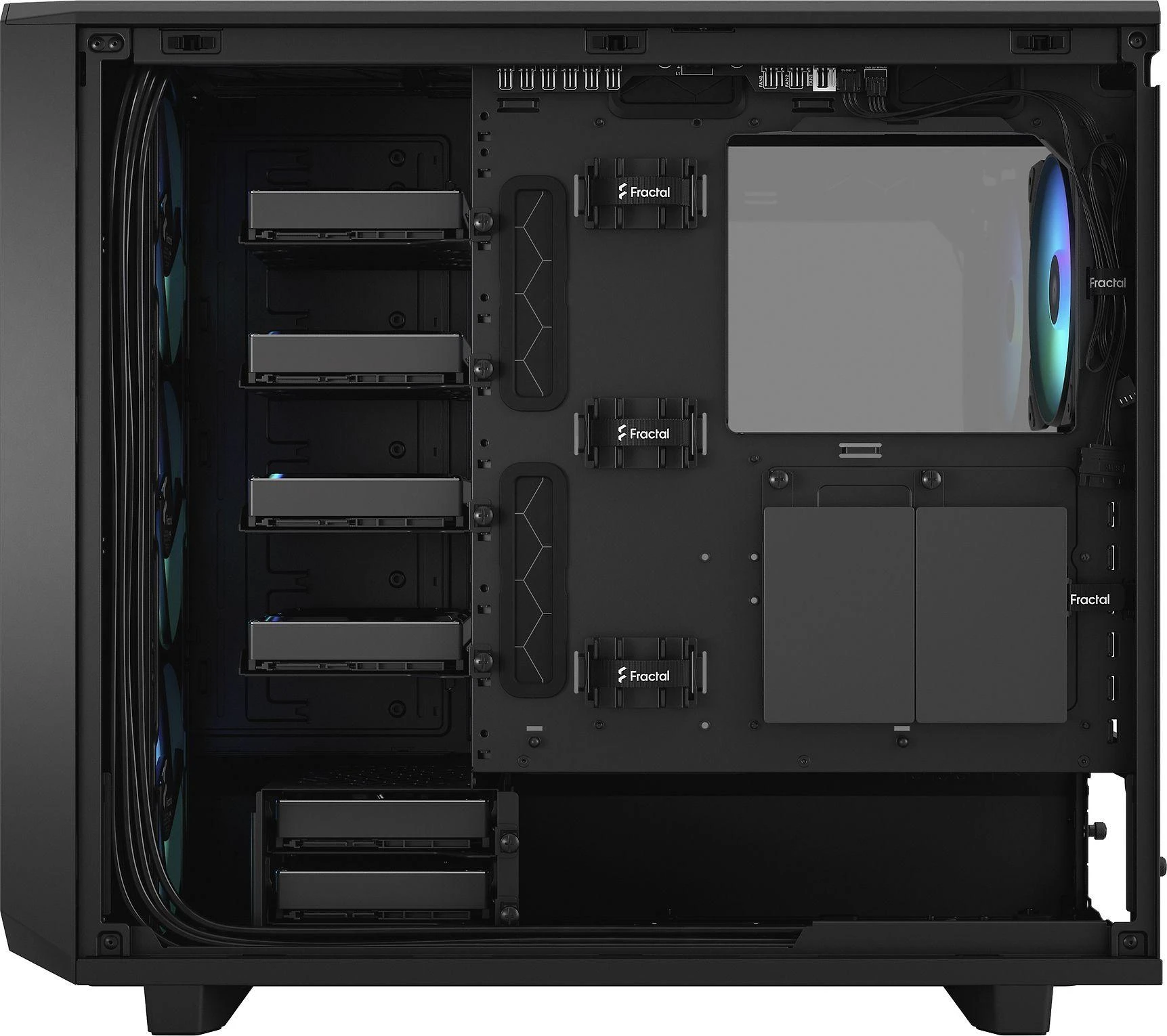 „Fractal Design“ | „Meshify 2 RGB TG Light Tint“ | Šoninis langas | Juodas | E-ATX | ATX