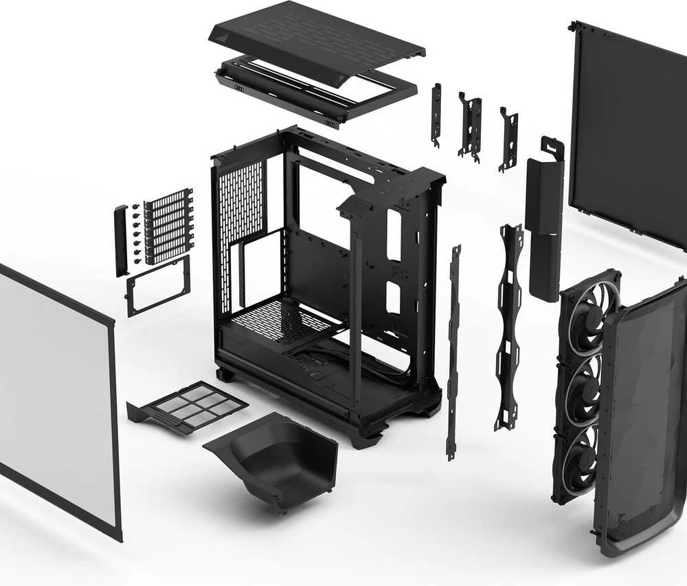 „Fractal Design Meshify 3“ | Juodas RGB TG šviesiai atspalvis | Mid Tower | ATX