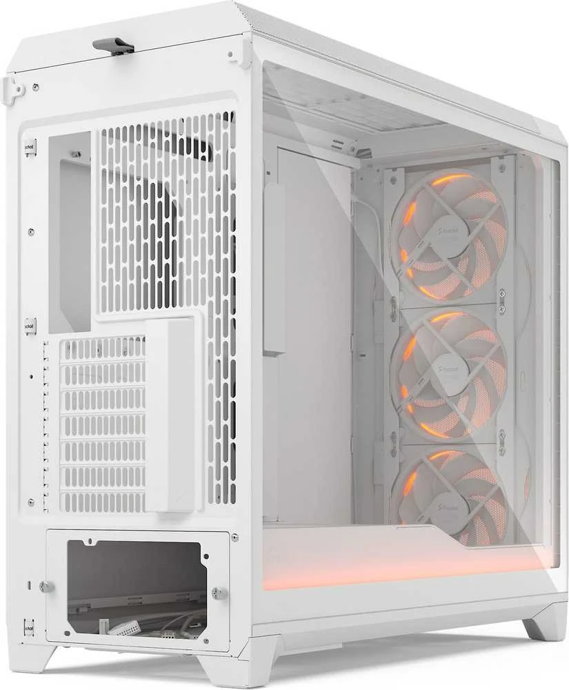 „Fractal Design Meshify 3 XL“ | „Ambience Pro RGB Baltas TG Clear Tint“ | ATX