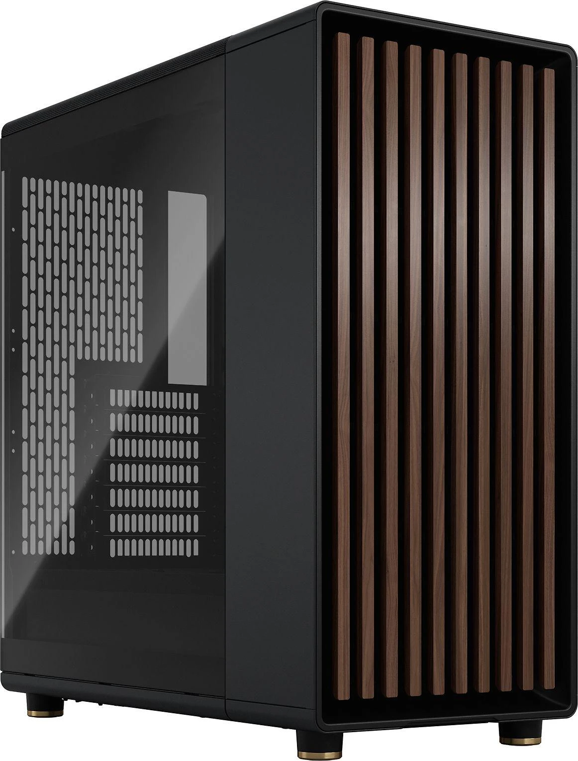 „Fractal Design“ | „North“ | Tamsaus atspalvio, anglies spalvos | Juodas TG | ATX