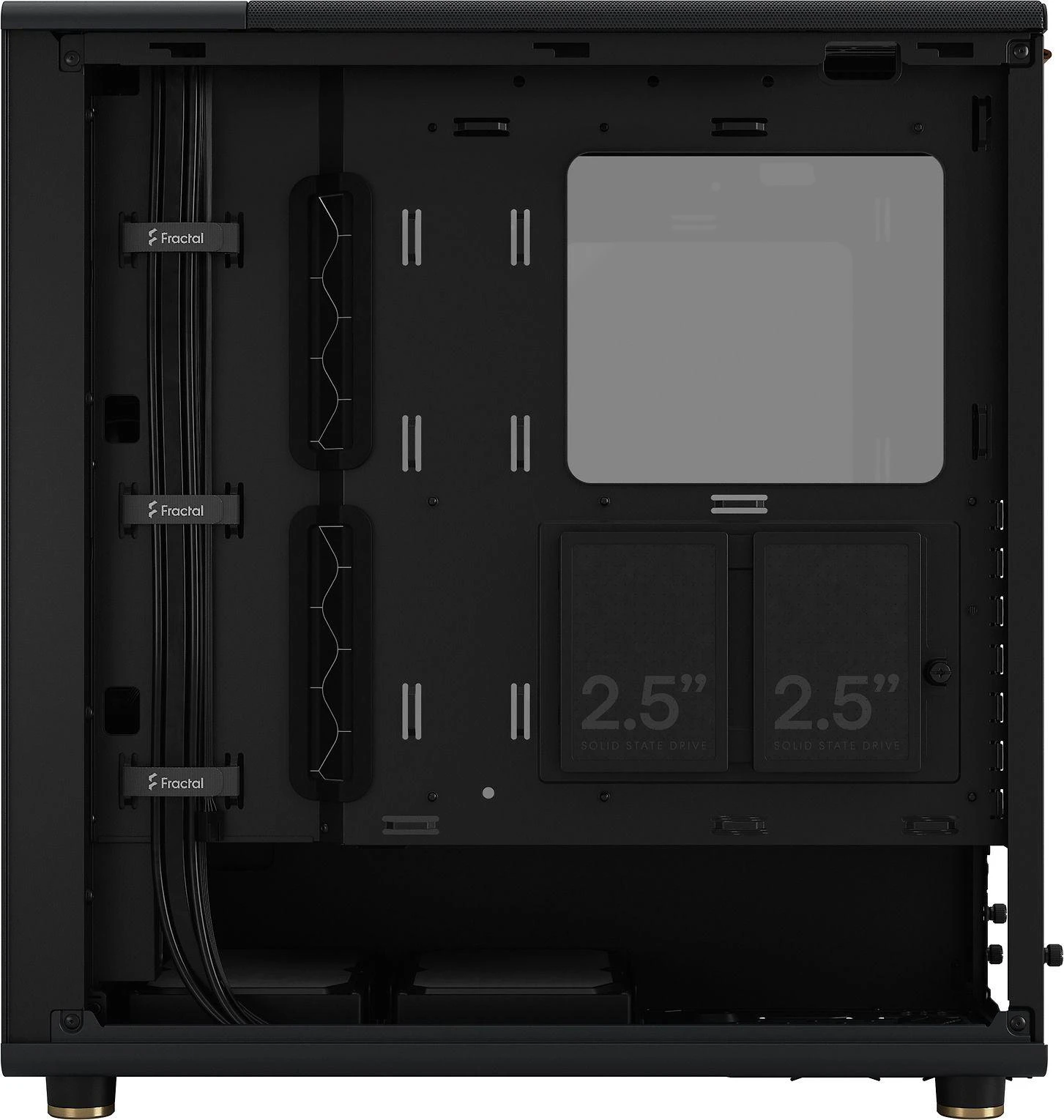 „Fractal Design“ | „North“ | Tamsaus atspalvio, anglies spalvos | Juodas TG | ATX