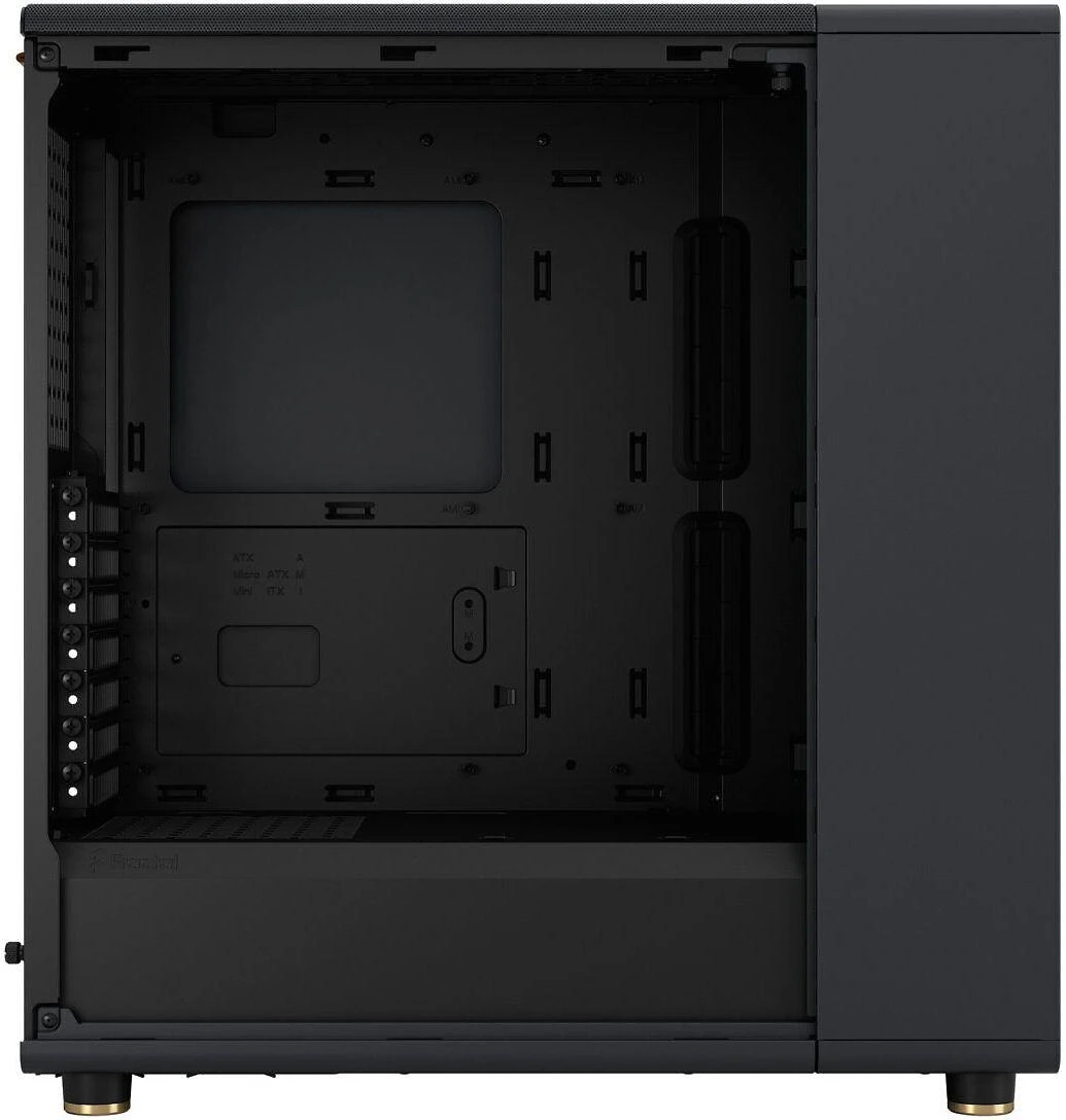 „Fractal Design“ | „North“ | Tamsaus atspalvio, anglies spalvos | Juodas TG | ATX