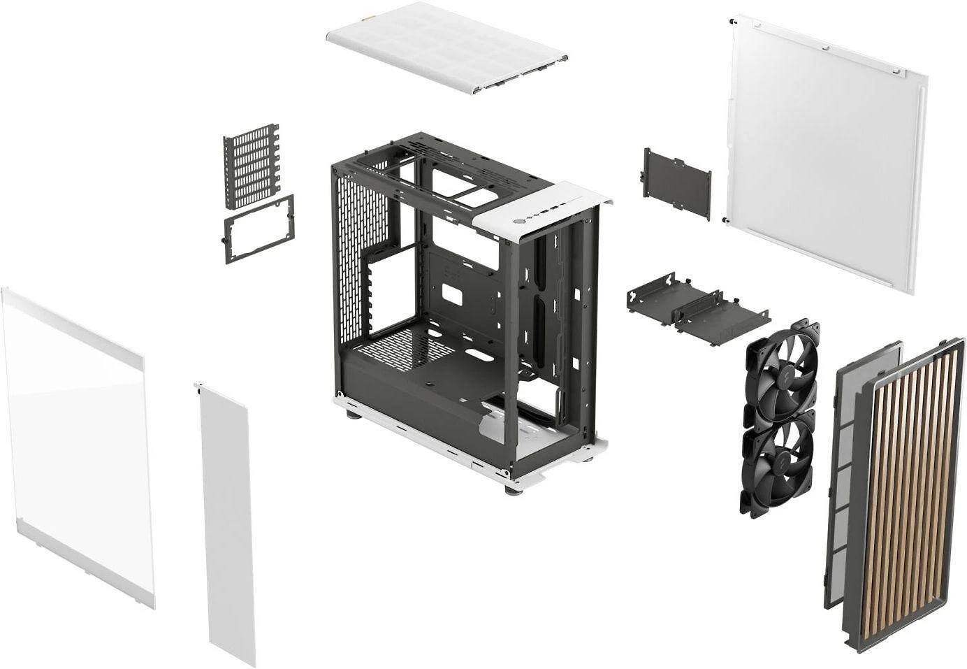 Fractal Design North (Chalk White TGC) kompiuterio korpusas