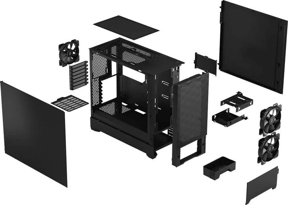 „Fractal Design“ | „Pop Air“ | Šoninis langas | „Juodas Solid“ | ATX, mATX, Mini ITX | ATX