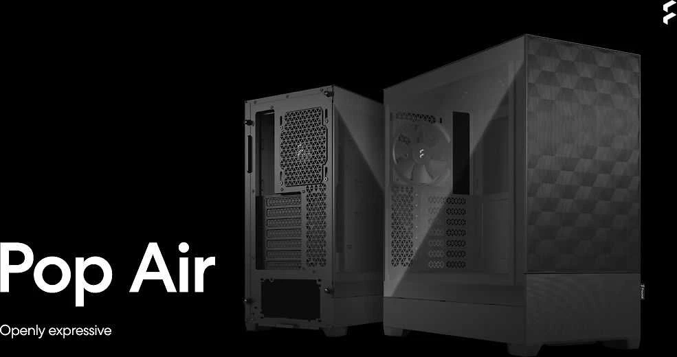 „Fractal Design“ | „Pop Air“ | Šoninis langas | Juodas TG skaidraus atspalvio | ATX, mATX, Mini ITX | ATX