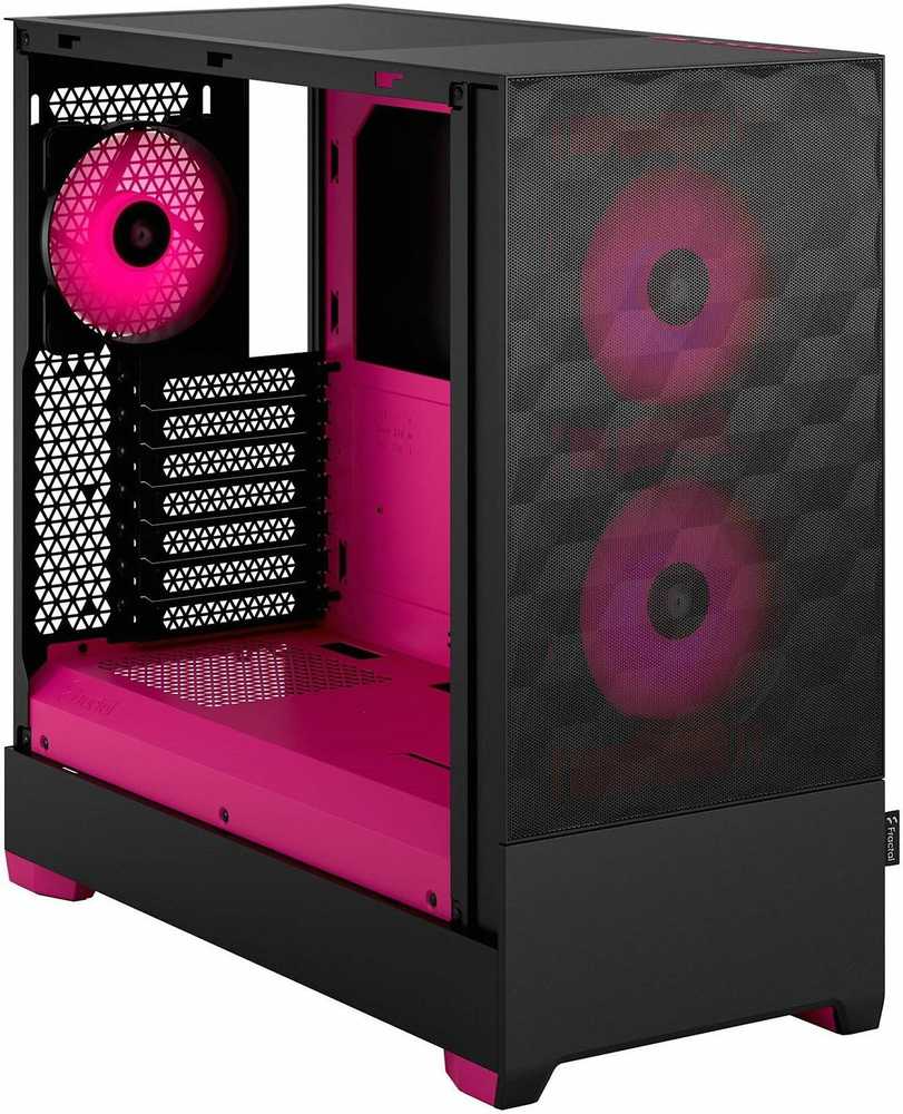 Fractal Design Pop Air RGB Magenta Core TG ATX-kotelo ikkunalla, musta/magenta
