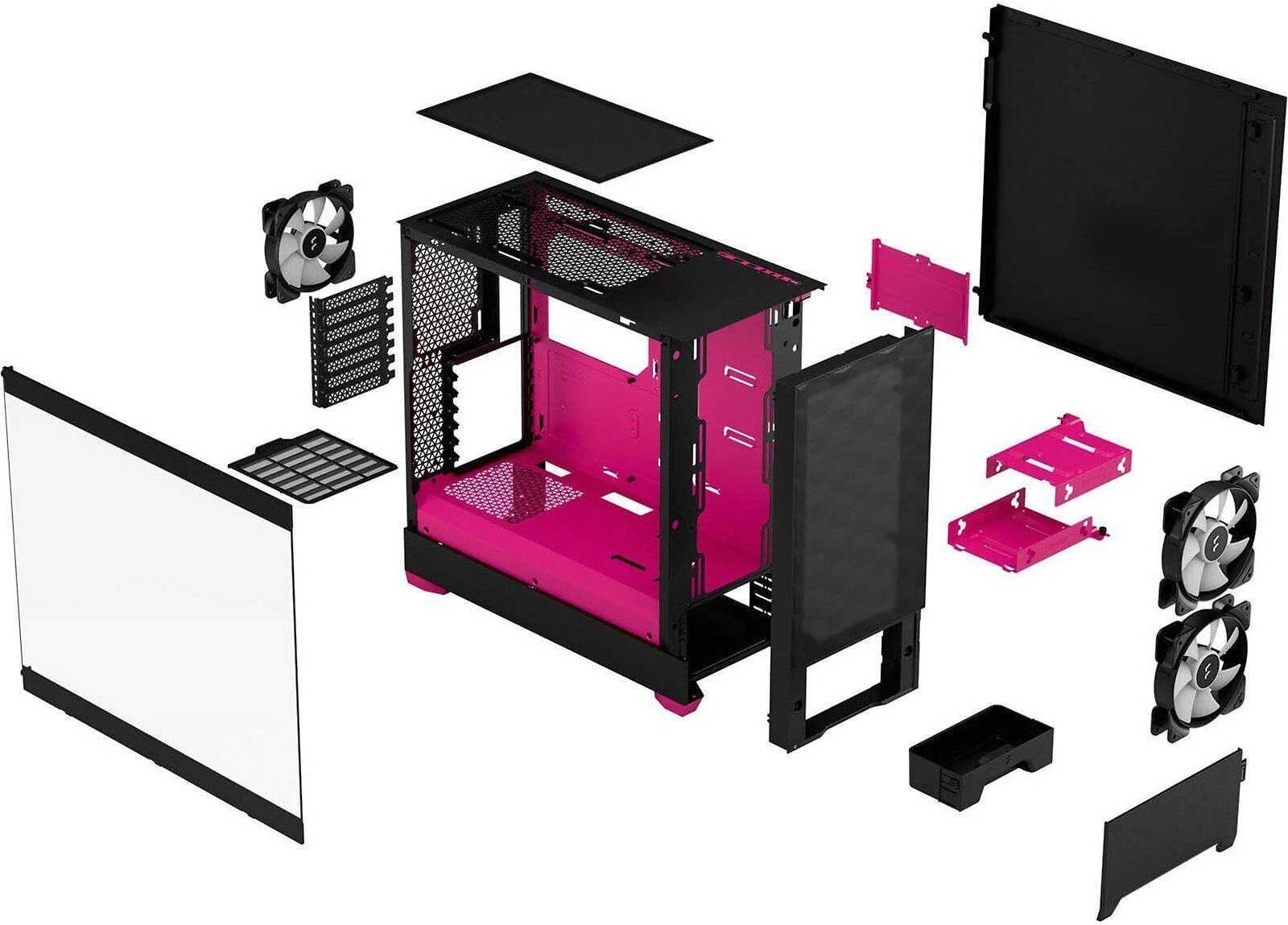 „Fractal Design“ | „Pop Air RGB“ | Šoninis langas | Purpurinis „Core TG“ skaidraus atspalvio | ATX, mATX, Mini ITX | ATX