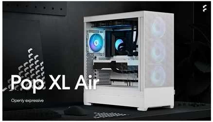 „Fractal Design“ | „Pop XL Air RGB“ | Šoninis langas | Baltas TG skaidraus atspalvio | E-ATX iki 280 mm, ATX, mATX, Mini ITX | ATX