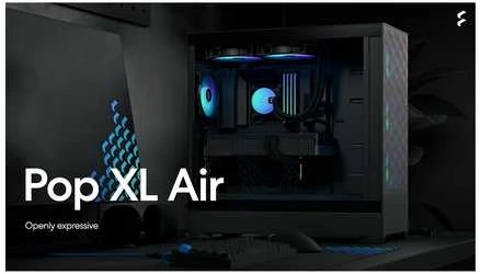 „Fractal Design“ | „Pop XL Air RGB“ | Šoninis langas | Juodas TG skaidraus atspalvio | E-ATX iki 280 mm, ATX, mATX, Mini ITX | ATX