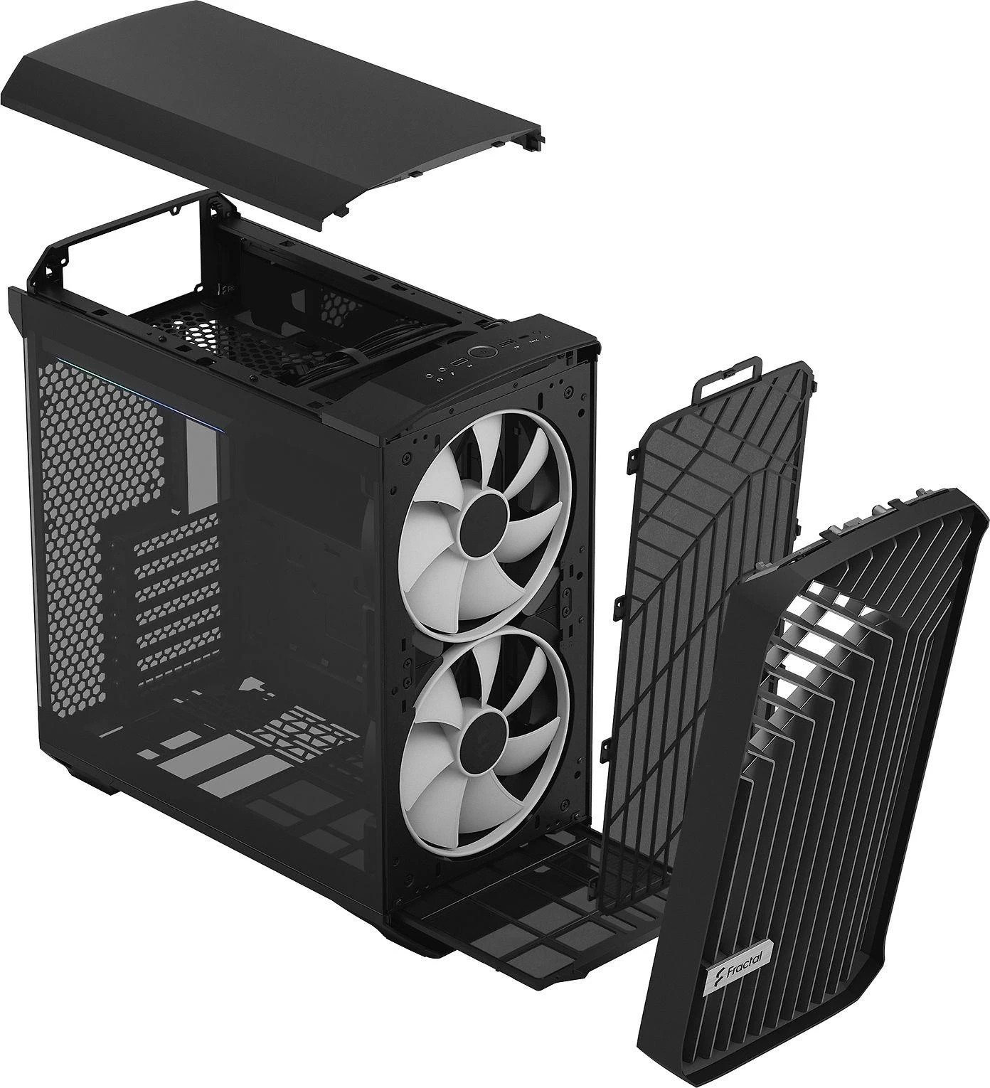 Fractal Design Fraktalų dizainas | Torrent kompaktiškas RGB TG šviesos atspalvis | Šoninis langas | Juodas | ATX