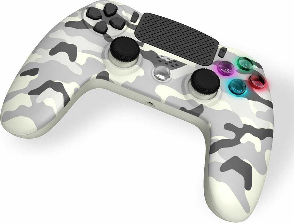 Freaks And Geeks - Belaidis PS4 valdiklis su 3,5 mm lizdu - LED baltas kamufliažinis