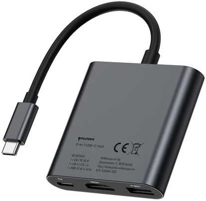 „Fuj:tech 3-in-1“ USB-C šakotuvas, 100 W, PD