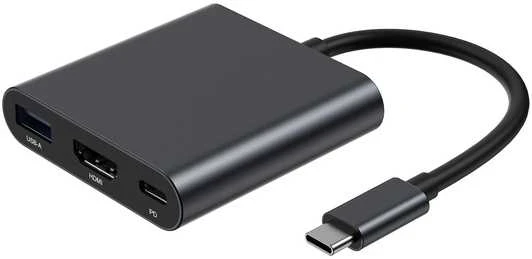 Fuj:tech 3-in-1 USB-C šakotuvas su trimis jungtimis
