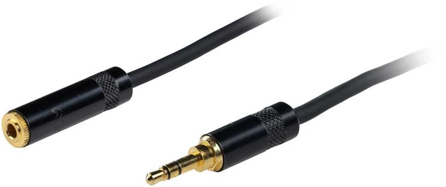 3,5 mm TRS ilgintuvas su auksuotomis jungtimis