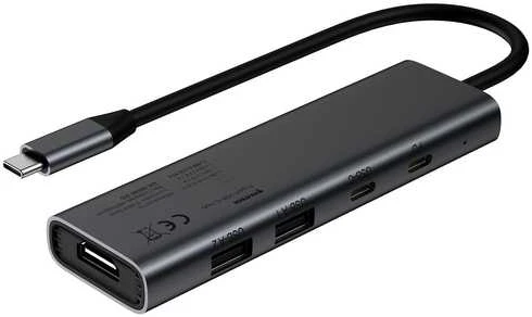 USB-C adapteris su penkiais prievadais
