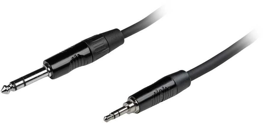 Audiokabelis 6,3 mm į 3,5 mm TRS jungtys