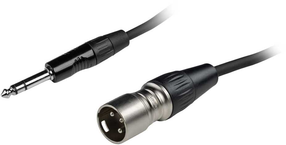 Fuj:tech 6,3 mm TRS – XLR uros signaalikaapeli, 3 m, musta