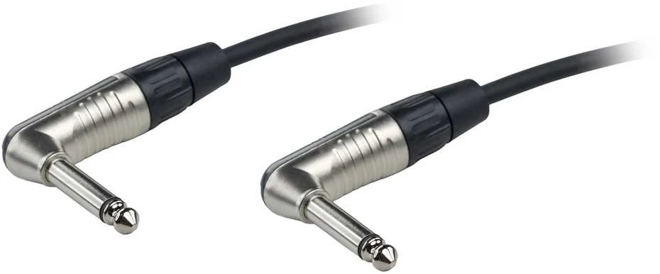 Fuj:tech 6,3 mm TS uros – 6,3 mm TS uros instrumenttikaapeli kulmaliittimillä, 0,5 m