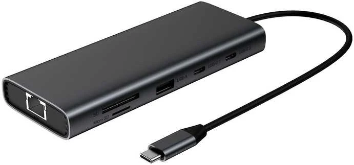 „Fuj:tech“ 9 portų USB-C šakotuvas, 100 W PD