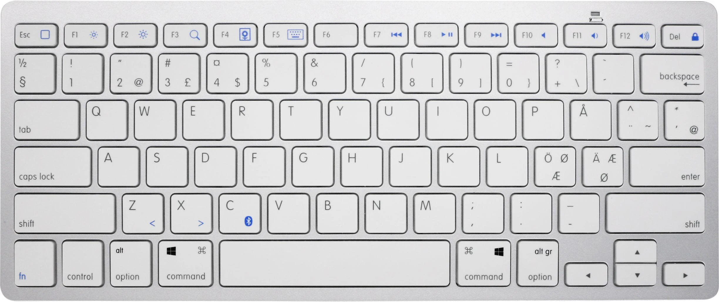 iLike Bluetooth 5.0 TKL Klaviatūra Baltas