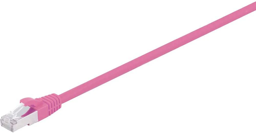 Fuj:tech CAT6A S/FTP -verkkokaapeli, 20 m, vaaleanpunainen