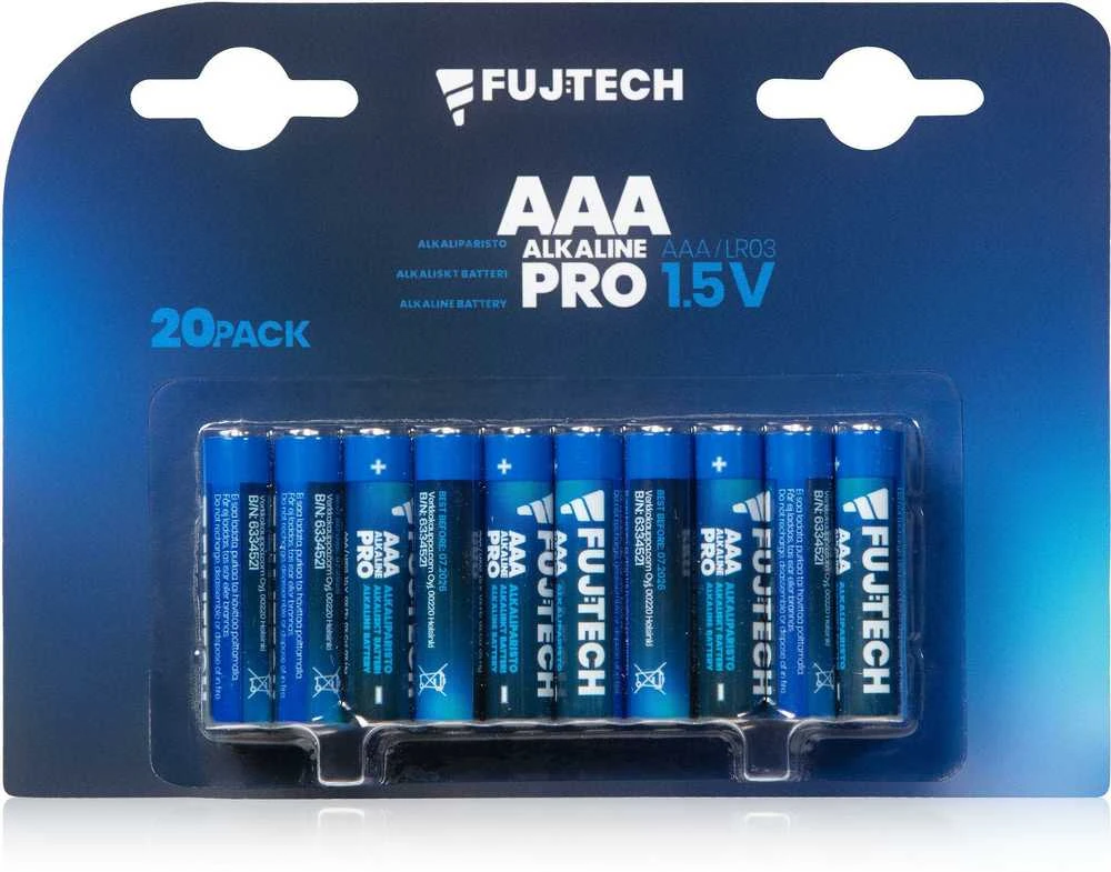 Fujtech AAA šarminės baterijos, 20 vnt. pakuotė