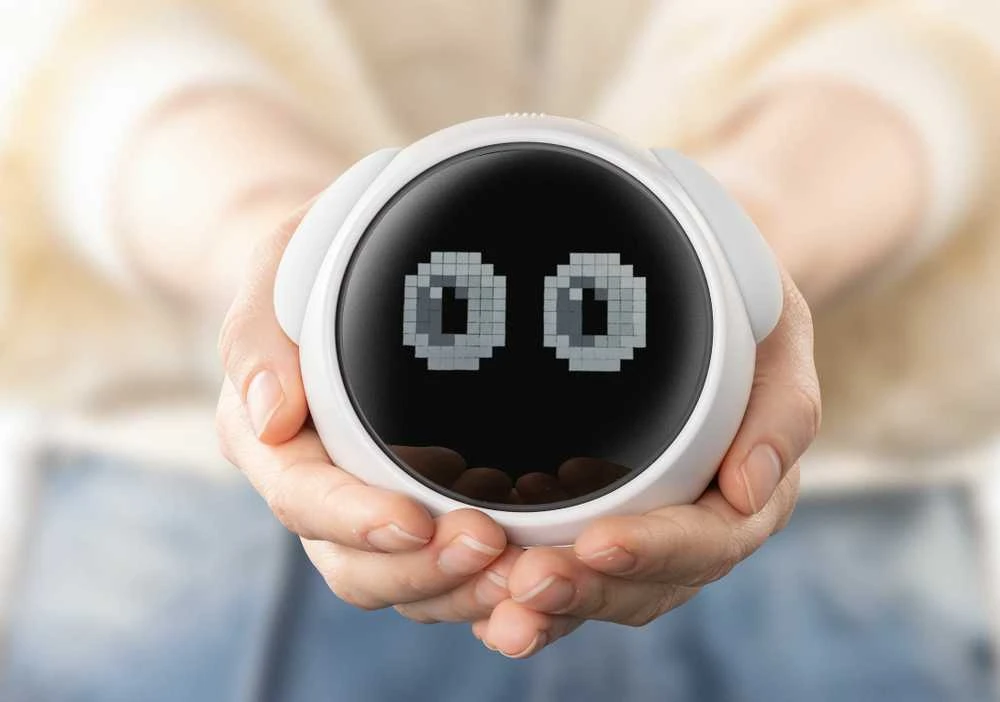 Fuj:tech ladattava emoticon pöytäherätyskello, valkoinen
