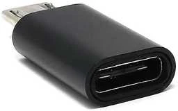 Juodas USB-C į micro-USB adapteris