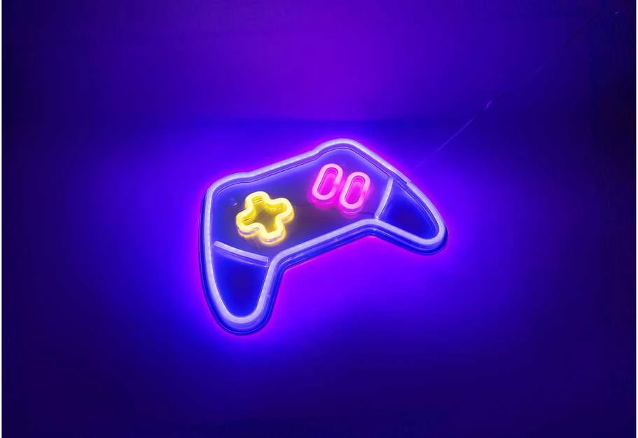 Fuj:tech Neon Game pad -LED seinävalaisin, peliohjain