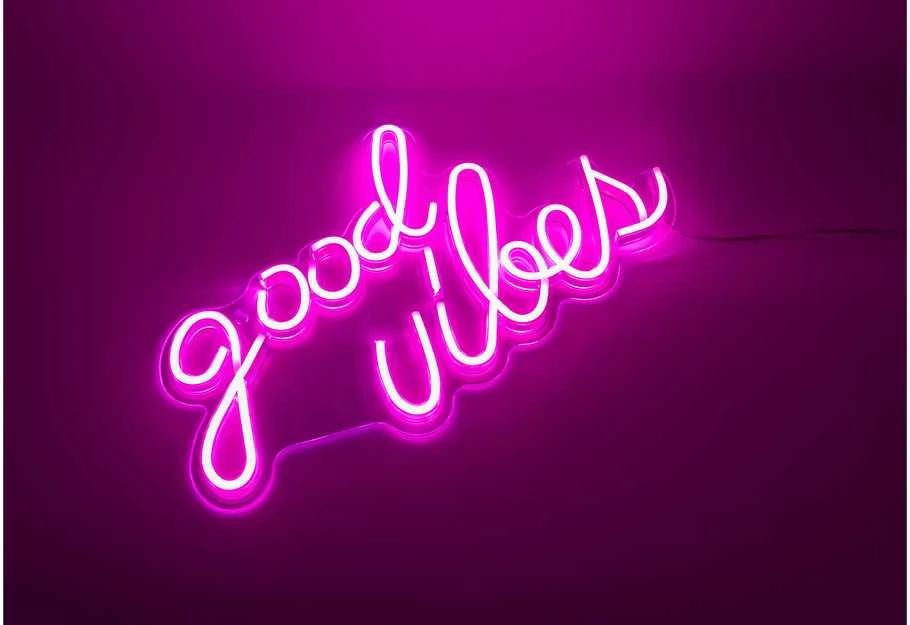 Fuj:tech Neon Good vibes -LED seinävalaisin