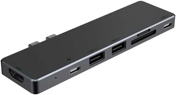 Fuj:tech Pro Slim USB-C adapteris su įvairiomis jungtimis