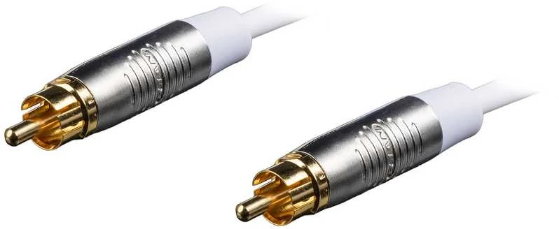 RCA laido jungtys su auksiniais kontaktais