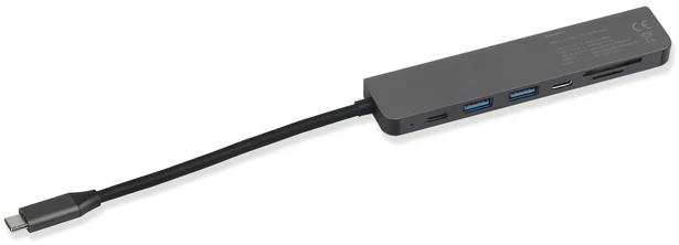 „Fuj:tech Slim“ USB-C šakotuvas su 100 W PD įkrovimu, 5 prievadais