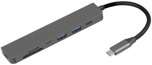 „Fuj:tech Slim“ USB-C šakotuvas su 100 W PD įkrovimu, 5 prievadais