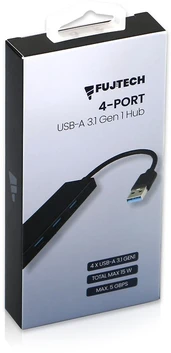 „Fuj:tech“ USB-A šakotuvas, 4 prievadai