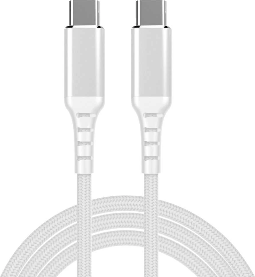 Fuj:tech USB-C - USB-C -kaapeli, 2m, valkoinen
