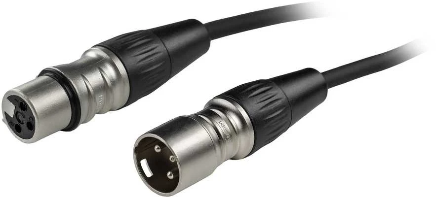 Fuj:tech XLR uros – XLR naaras mikrofonikaapeli, 1 m, musta