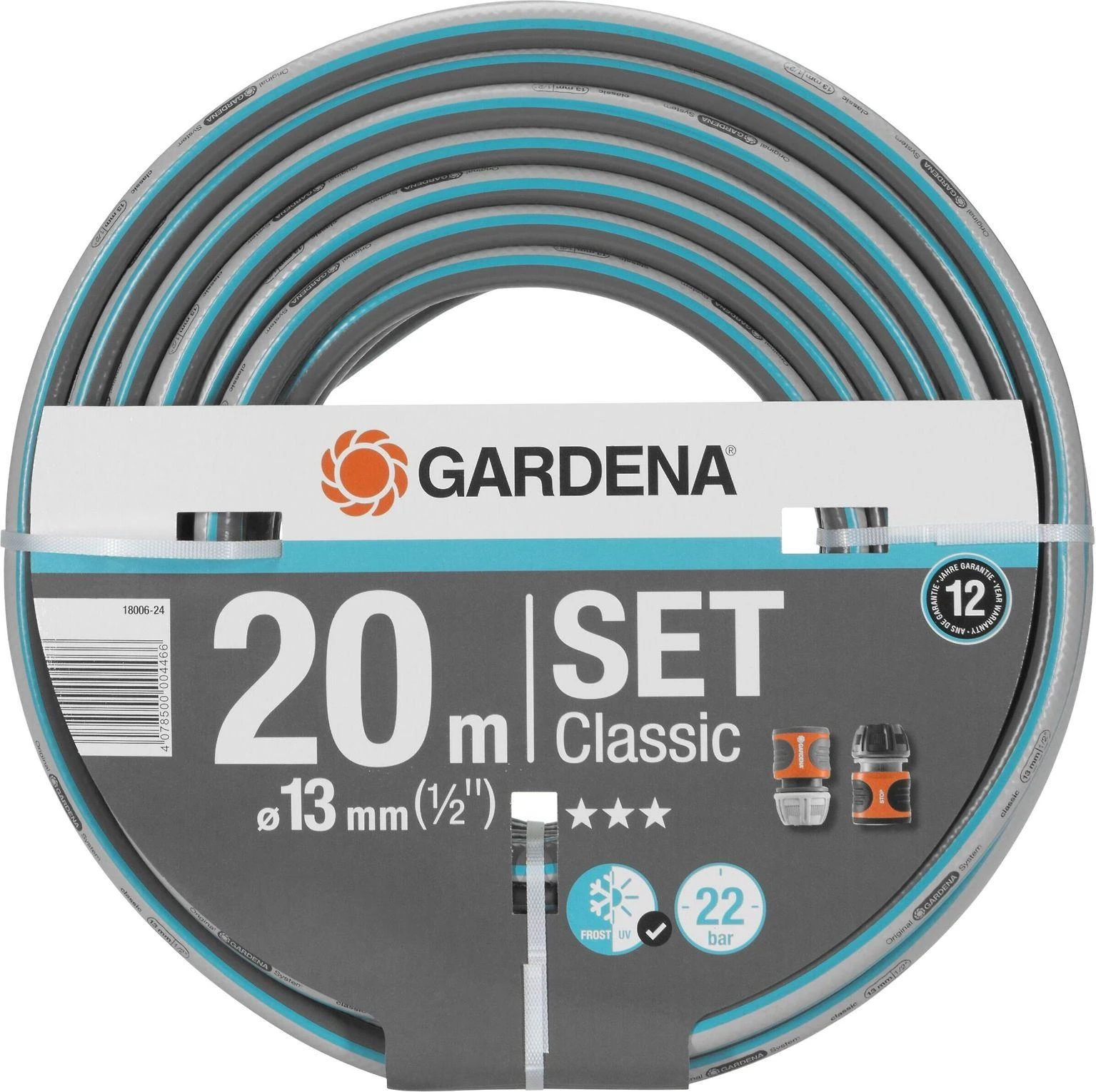  Gardena Classic žarna 13 mm (1/2") su jungtimis