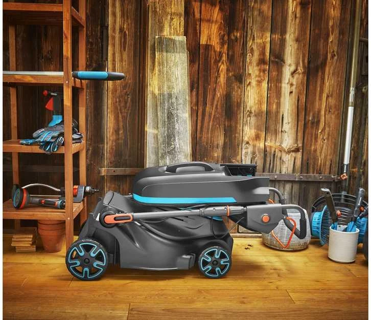 Gardena Akumuliatorinės vejapjovės PowerMax 37/36V P4A rinkinys