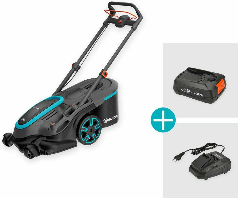 Akumuliatorinė vejapjovė Gardena PowerMax Duo 46/36 V 14646-65 (akumuliatorius nepridėtas)