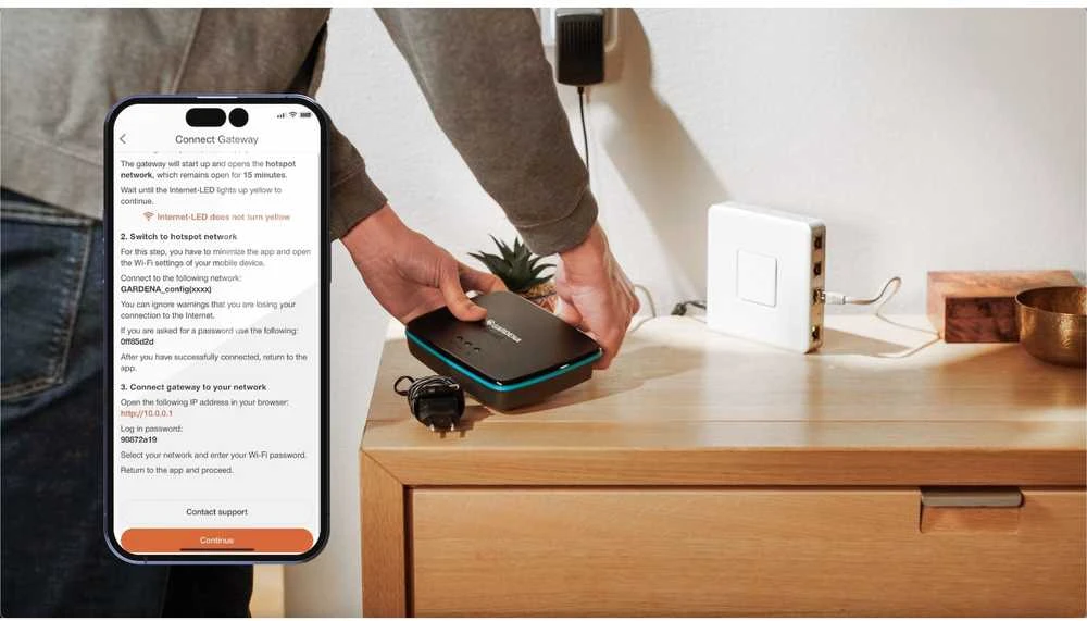Gardena Smart sistemos maršrutizatorius, išmaniųjų gaminių ryšio įrenginys, belaidis ryšys, išmanioji sistema