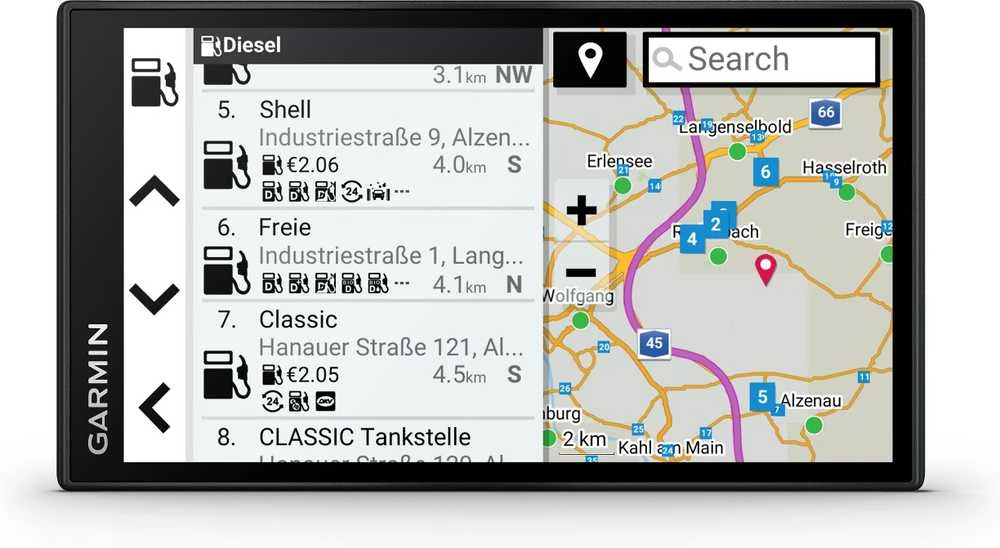 Sunkvežimių palydovinė navigacija Garmin dēzl LGV610 6" su „Live Traffic“