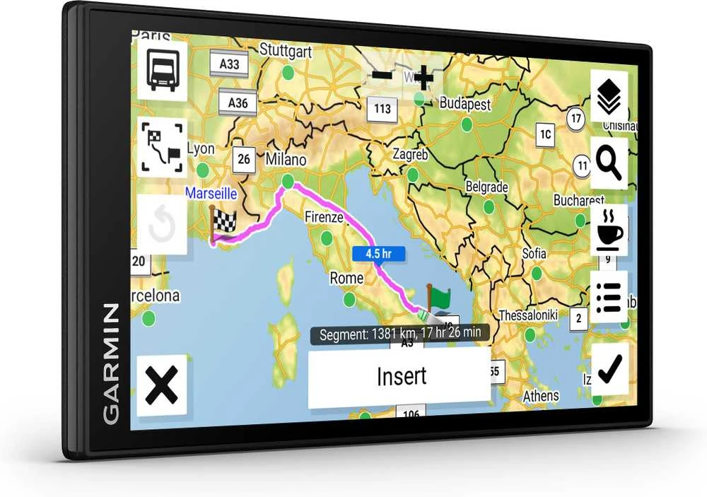Sunkvežimių palydovinė navigacija Garmin dēzl LGV610 6" su „Live Traffic“