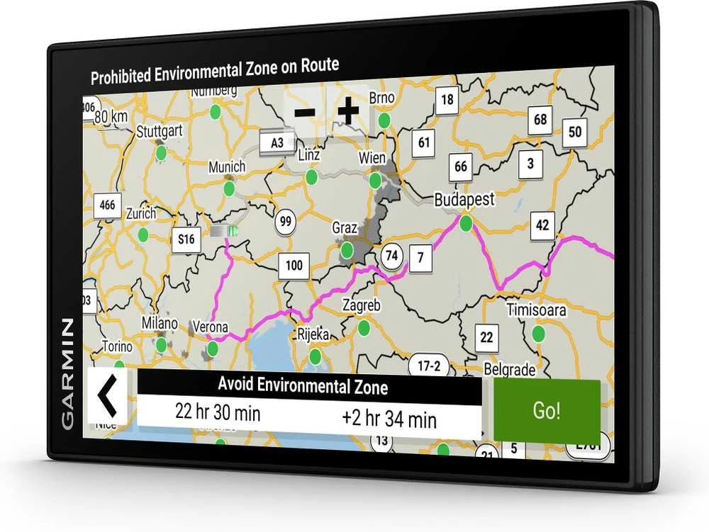 Sunkvežimių palydovinė navigacija Garmin dēzl LGV610 6" su „Live Traffic“
