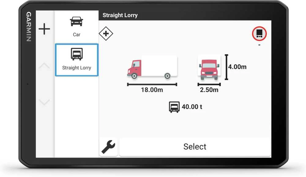 Garmin dēzl™ LGV820 8″ sunkvežimių navigatoriai su GPS