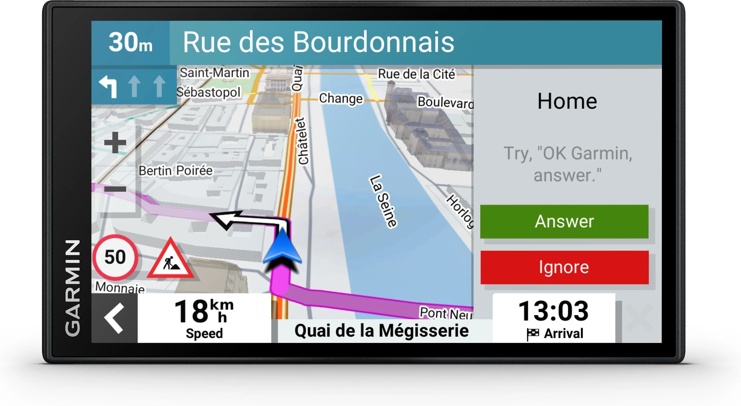 Garmin Drive 66 Navigatorius su eismo informacija ir išmaniojo telefono programėle